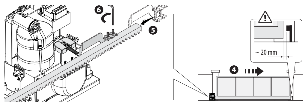 Mechanischen Endschalter für die Schließposition einstellen