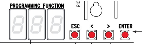 Display und Tasten ESC, Pfeile und ENTER