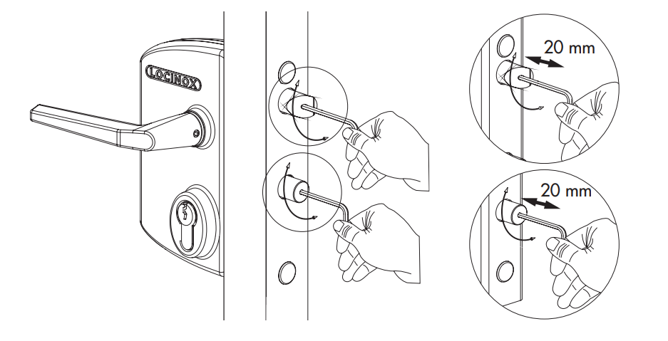 Feineinstellung des Schlosses LOCINOX LAKQ 4040 – Einstellung des Schlosses