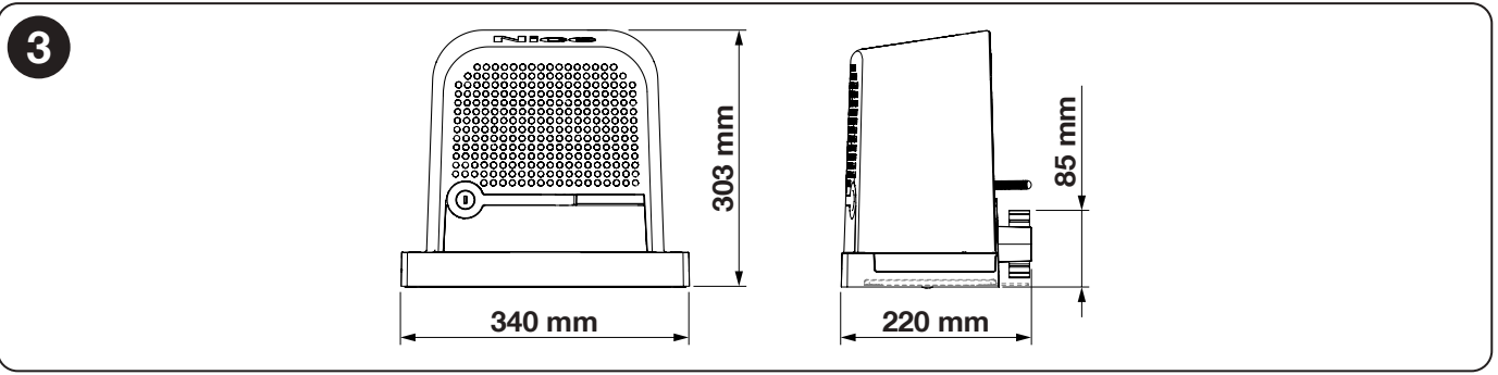 NICE ROBO600 – Original-Maßzeichnung in Millimetern NICE ROBO600 – Original-Maßzeichnung in Millimetern