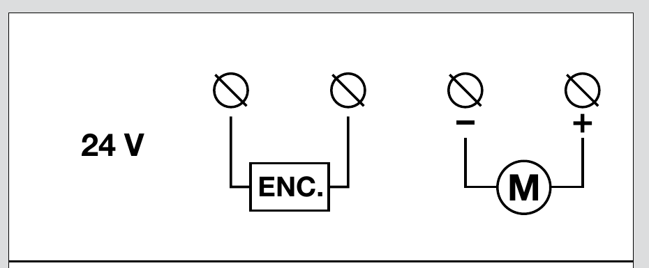 NICE Toona 6–7 – Original-Schaltplan für 24-V-Motor und Encoder NICE Toona 6–7 – Original-Schaltplan für 24-V-Motor und Encoder