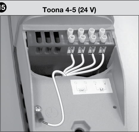 NICE Toona 5 24 V – Motor- und Encoderklemmen NICE Toona 5 24 V – Motor- und Encoderklemmen
