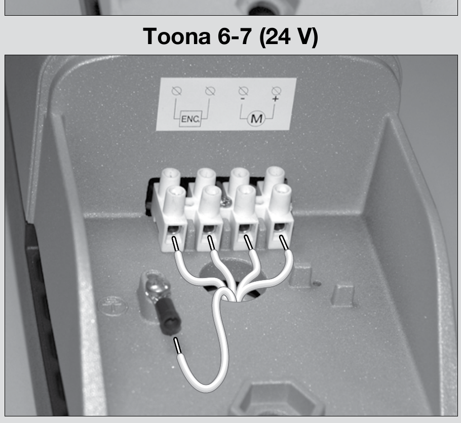 NICE Toona 6–7 – Original-Klemmenleiste für 24-V-Motor und Encoder NICE Toona 6–7 – Original-Klemmenleiste für 24-V-Motor und Encoder