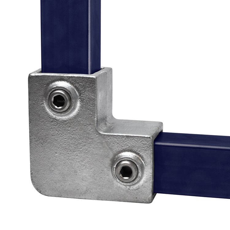 Verbinder für Vierkantrohr 40x40mm, L-Form, 90°