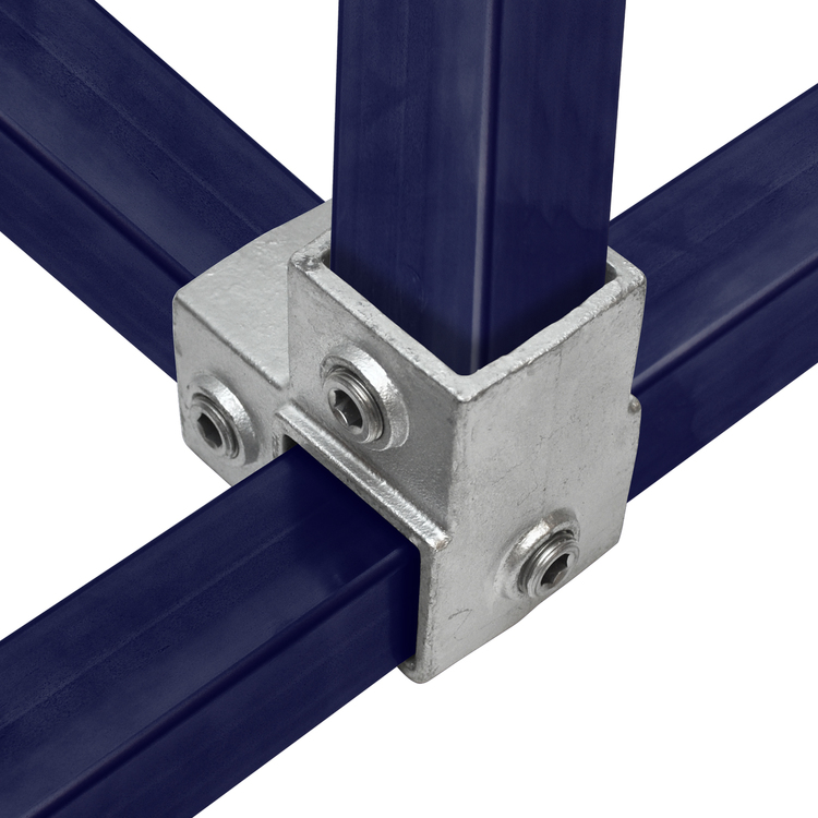 Vierkantrohrverbinder 40x40mm in Form einer Innenecke