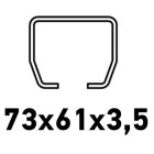 Mit C-Profil 73x61x3,5mm