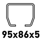 Mit C-Profil 95x86x5mm