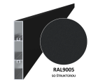 Schwarz RAL 9005 mit Struktur