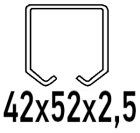 Für C-Profil 42x52x2,5 mm