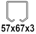 Für C-Profil 57x67x3 mm