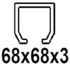 Für C-Profil 68x68x3 mm