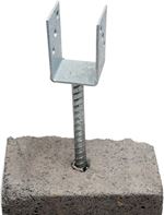 U-förmiger Ankerfuß mit 60 mm Breite und Betonstahlstab