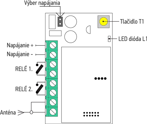 Schaltplan des externen Empfängers KEY RXM23