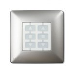 NICE NiceWay Opla Opla-S WSA quadratische Tasterabdeckung, Farbe Aluminium