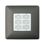 NICE NiceWay Opla Opla-S WSG quadratische Tasterabdeckung, Farbe Graphit