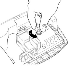 2. Drücken Sie die alte Glühlampe leicht hinein und drehen Sie sie ein Stück. Setzen Sie anschließend eine neue 12V 21W-Glühlampe mit BA15-Sockel ein.