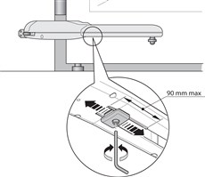 Einstellung des mechanischen Endanschlags des NICE Wingo Antriebs 