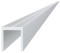 Aluminium-Befestigungsprofil für Lamellen, U-Form, Breite 20,5 mm, 6 m