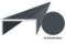 Aluminium-Befestigungsprofil für Lamellen, U-Form, Breite 50 mm, AL-UP3, Anthrazit RAL7016 mit Struktur, 3 m