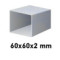 Verzinktes Vierkantrohr 60x60x2 mm, 6 m